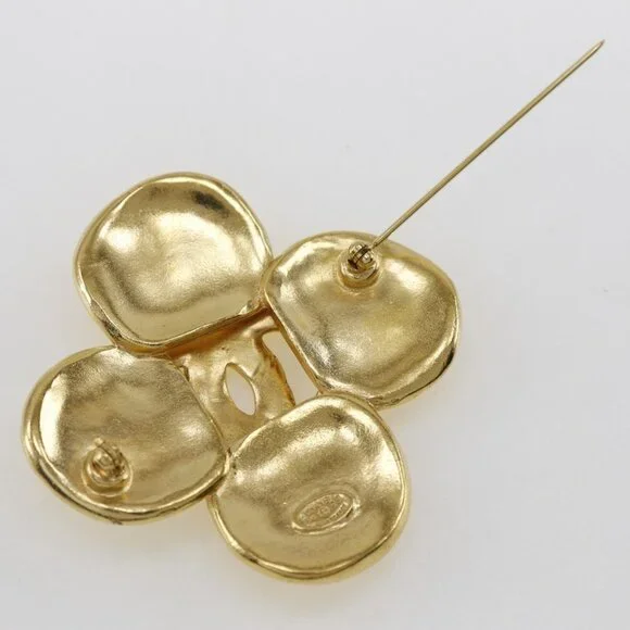 CHANEL Authentic Gold Love Brooch